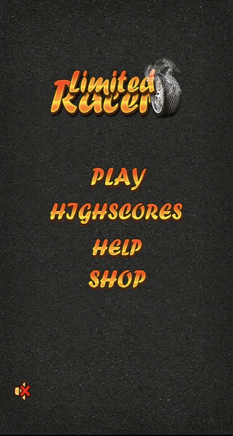 Play, high scores, help and the shop.