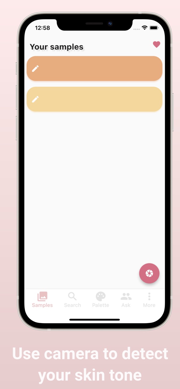Take a photo, and AI detects your skin tone.